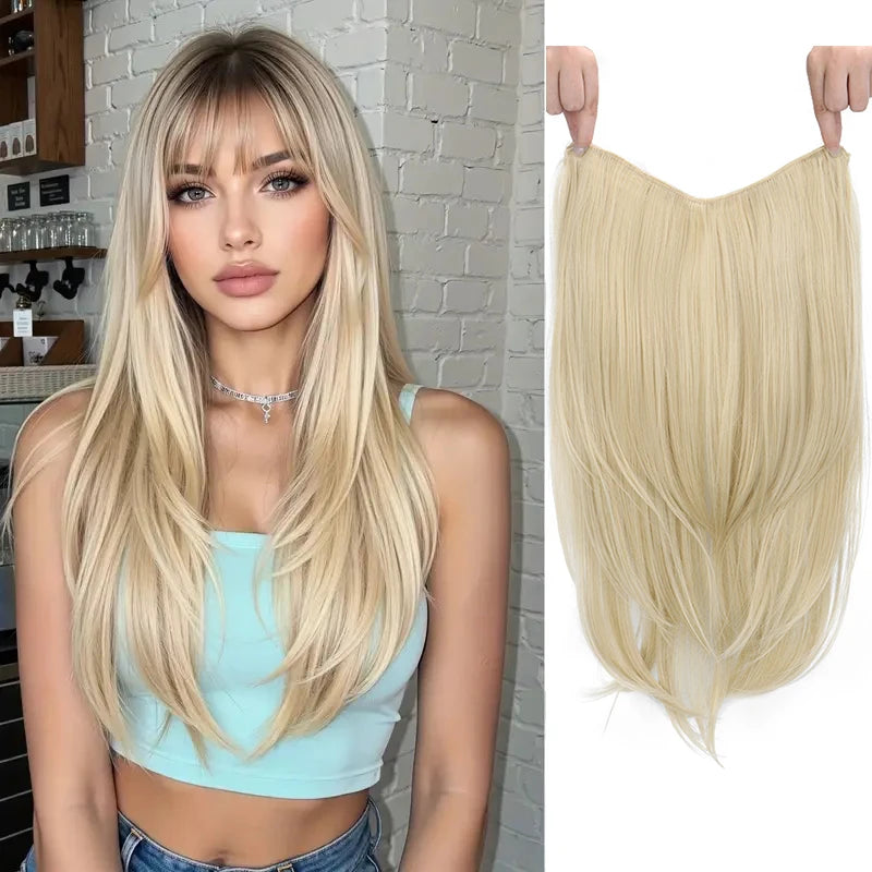22 Inch Seamless U-Shape Curly Hair Extensions - 18