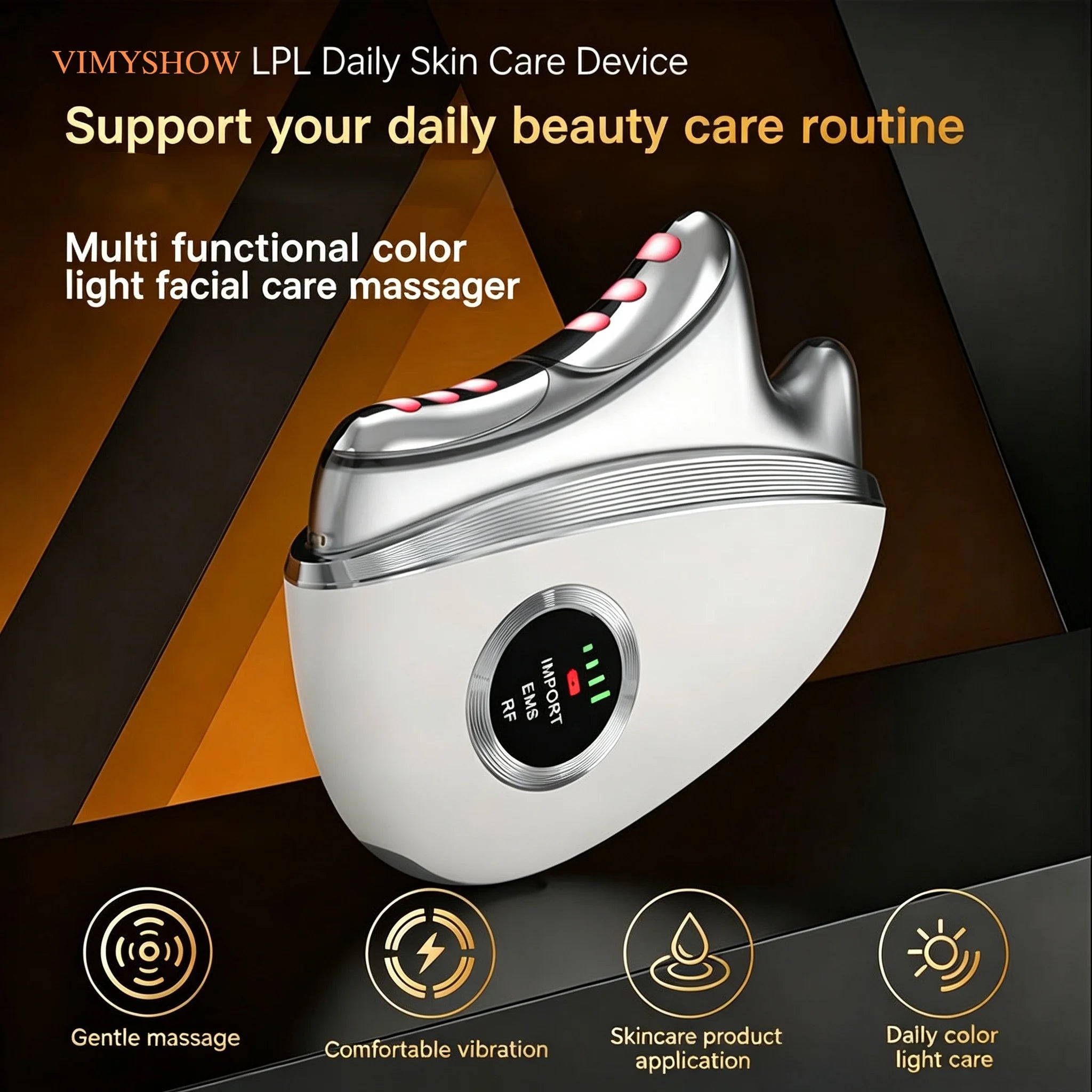 3-in-1 LED Facial Massager for Skin Tightening and Lymphatic Drainage - 7