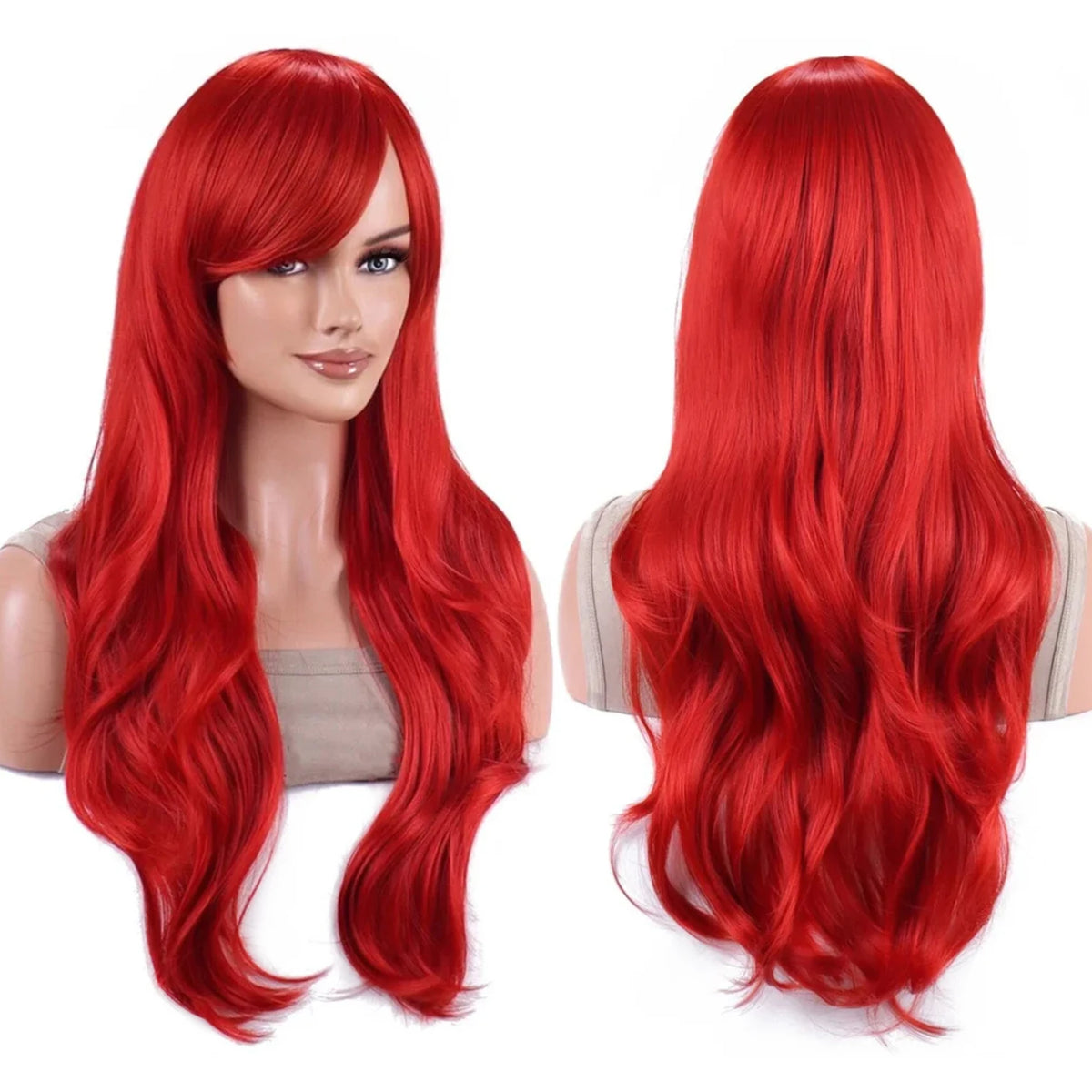 Long Deep Blue Wavy Cosplay Wig for Anime Costumes and Halloween