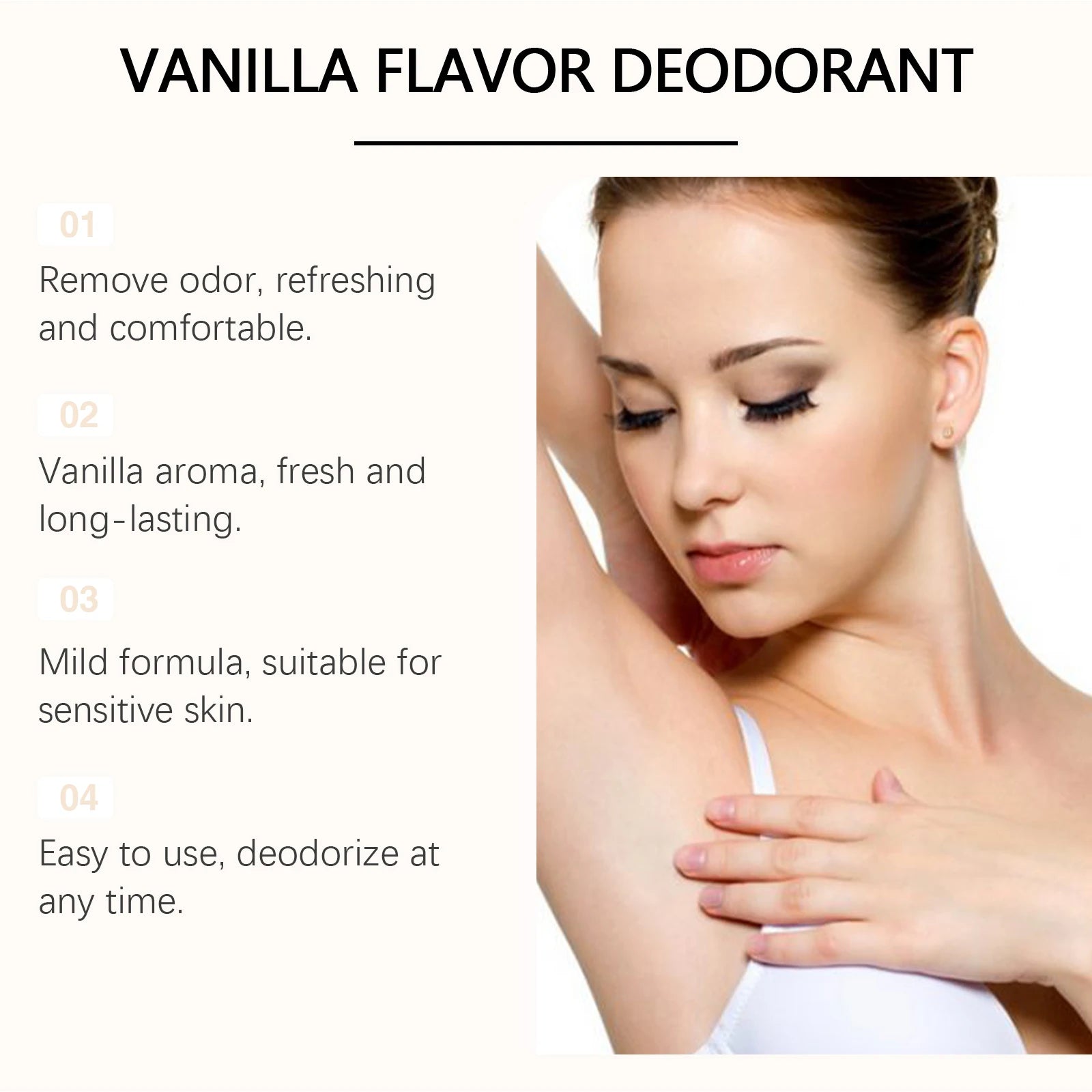 Long-Lasting Vanilla Scented Natural Deodorant Stick for Men and Women - 5