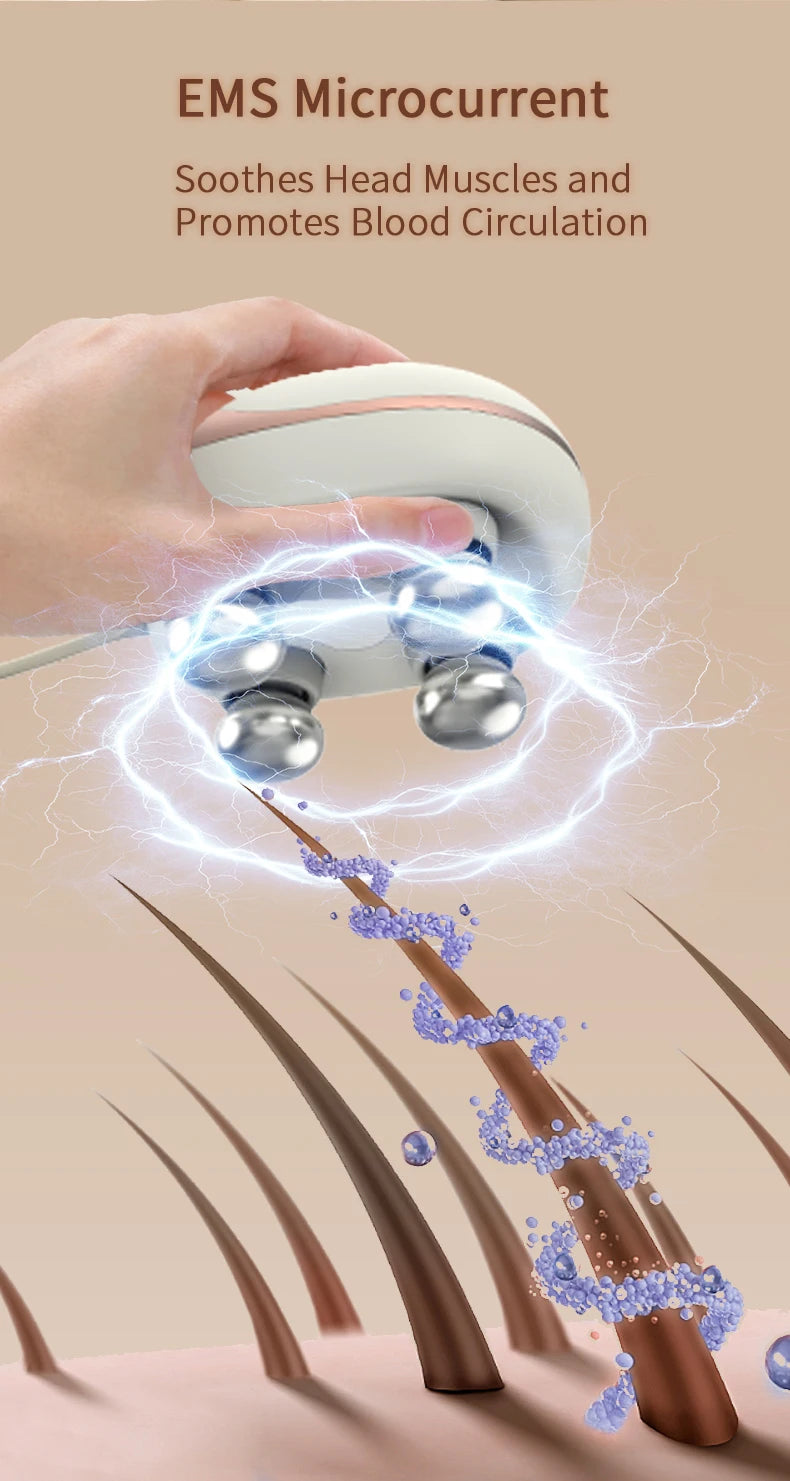 Waterproof Cordless Electric Scalp and Full Body Massage Machine - 11