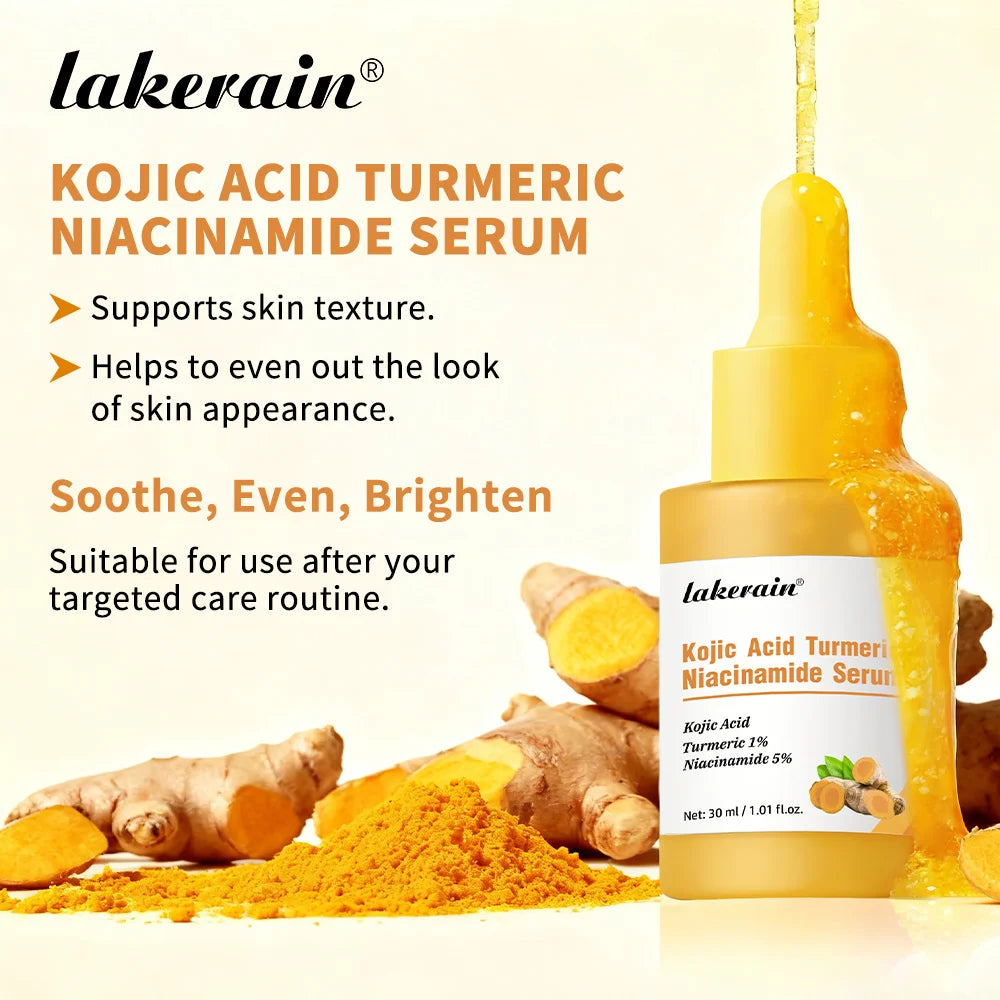 Brightening Turmeric and Kojic Acid Serum for Radiant Even Skin Tone
