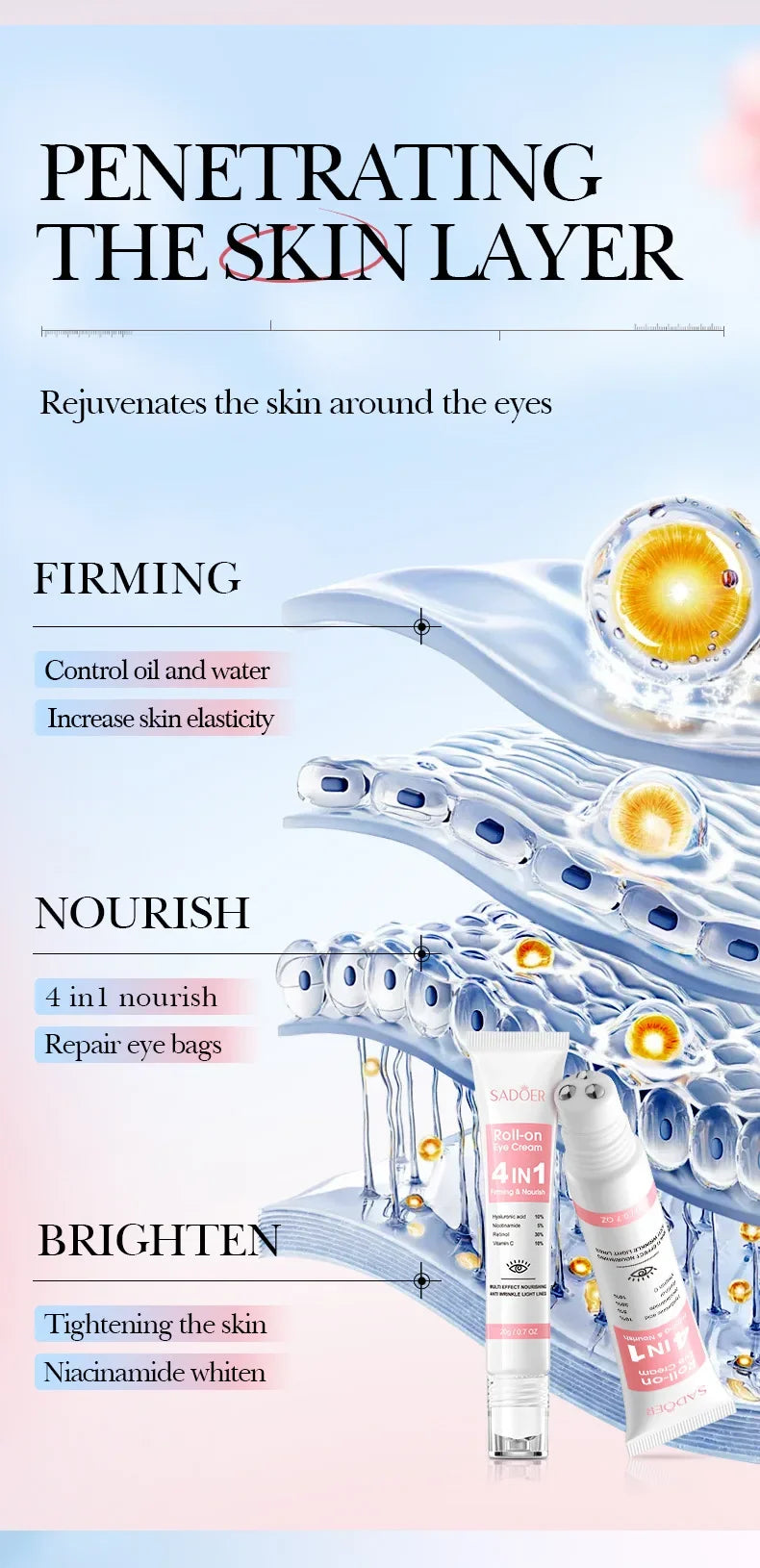 Anti-Wrinkle Retinol Eye Cream for Dark Circles and Puffiness - 13