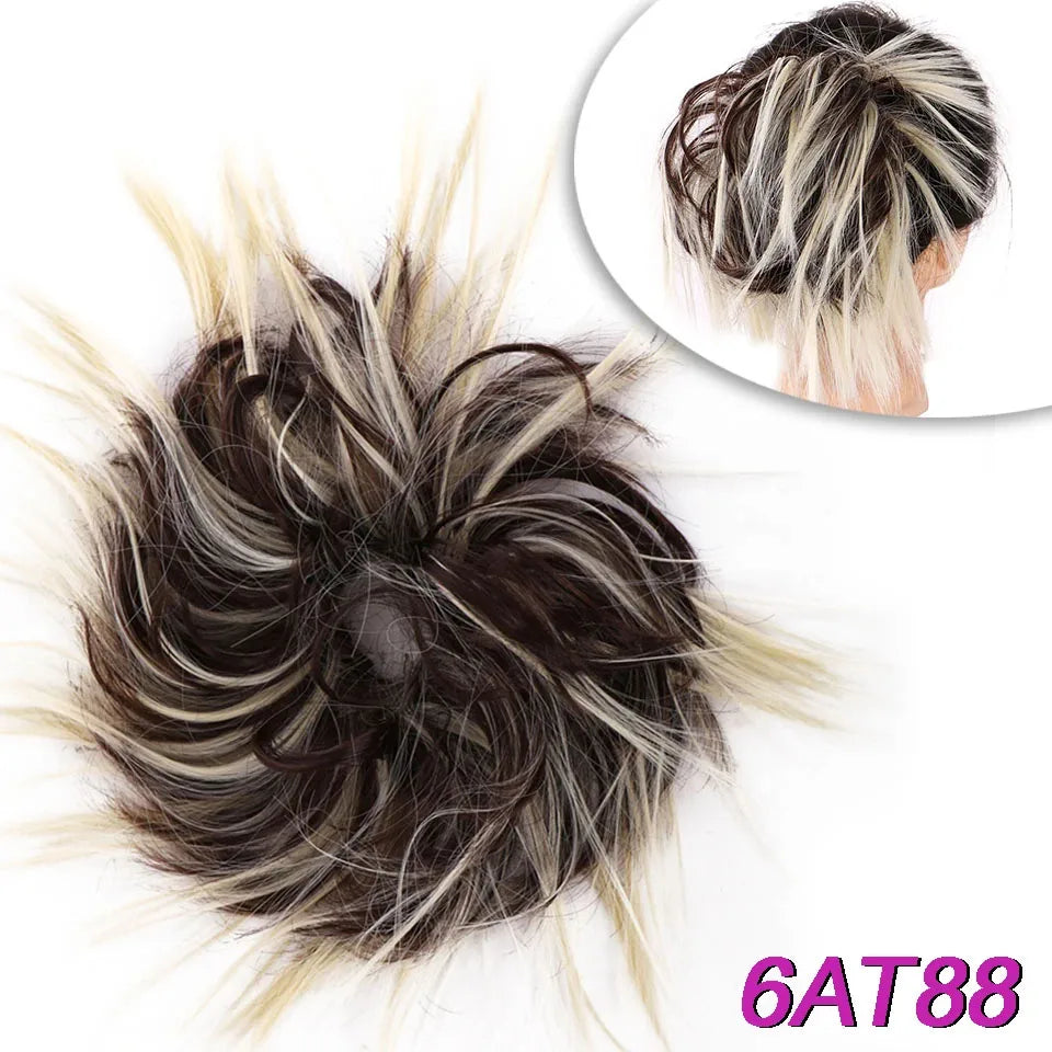 Curly Messy Bun Hair Extension with Drawstring for Instant Volume - 32