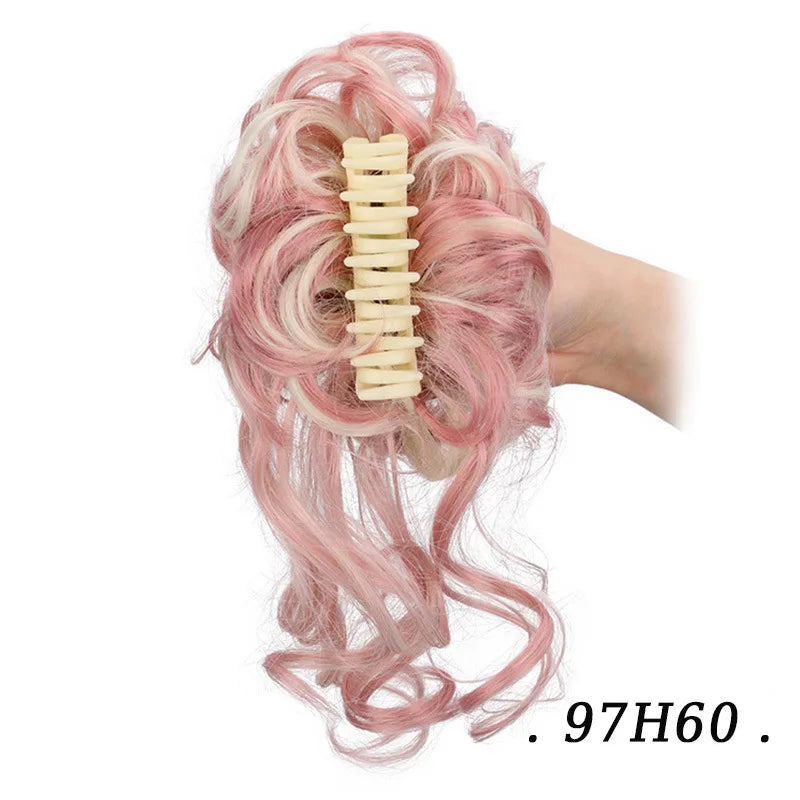 Elastic Curly Hair Bun Extension for Instant Volume and Updo Hairstyles