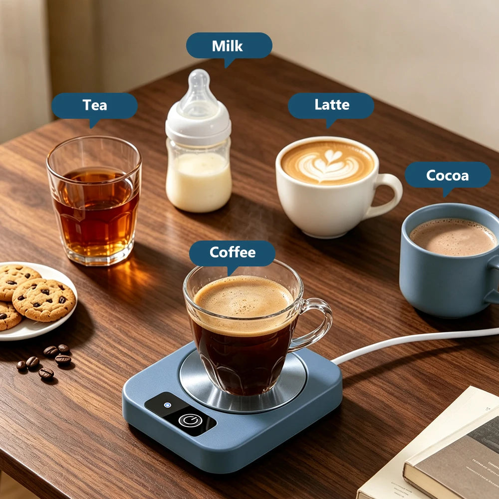 Electric Mug Warmer Coaster for Home and Office Hot Beverage Heating - 8
