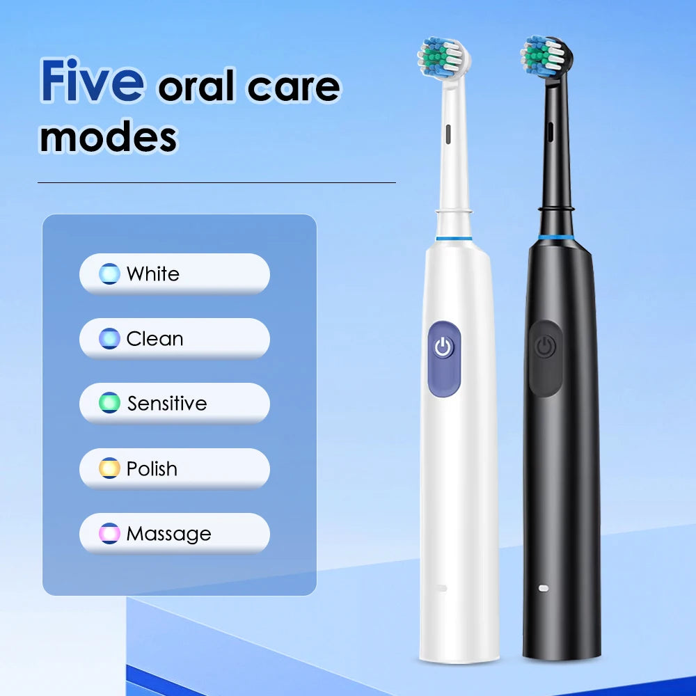 Rechargeable Rotating Electric Toothbrush for Deep Teeth Cleaning