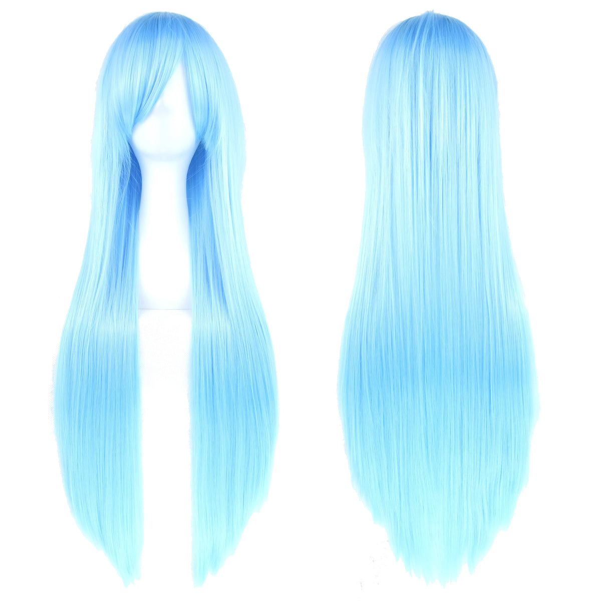 80cm Long Straight Synthetic Wig for Cosplay and Costume Parties