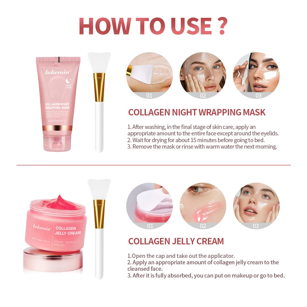 Collagen Overnight Wrapping Peel-Off Mask for Hydrating and Firming Skin