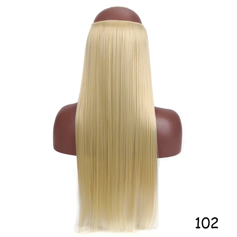 22-Inch Invisible Wire Hair Extensions for Instant Length