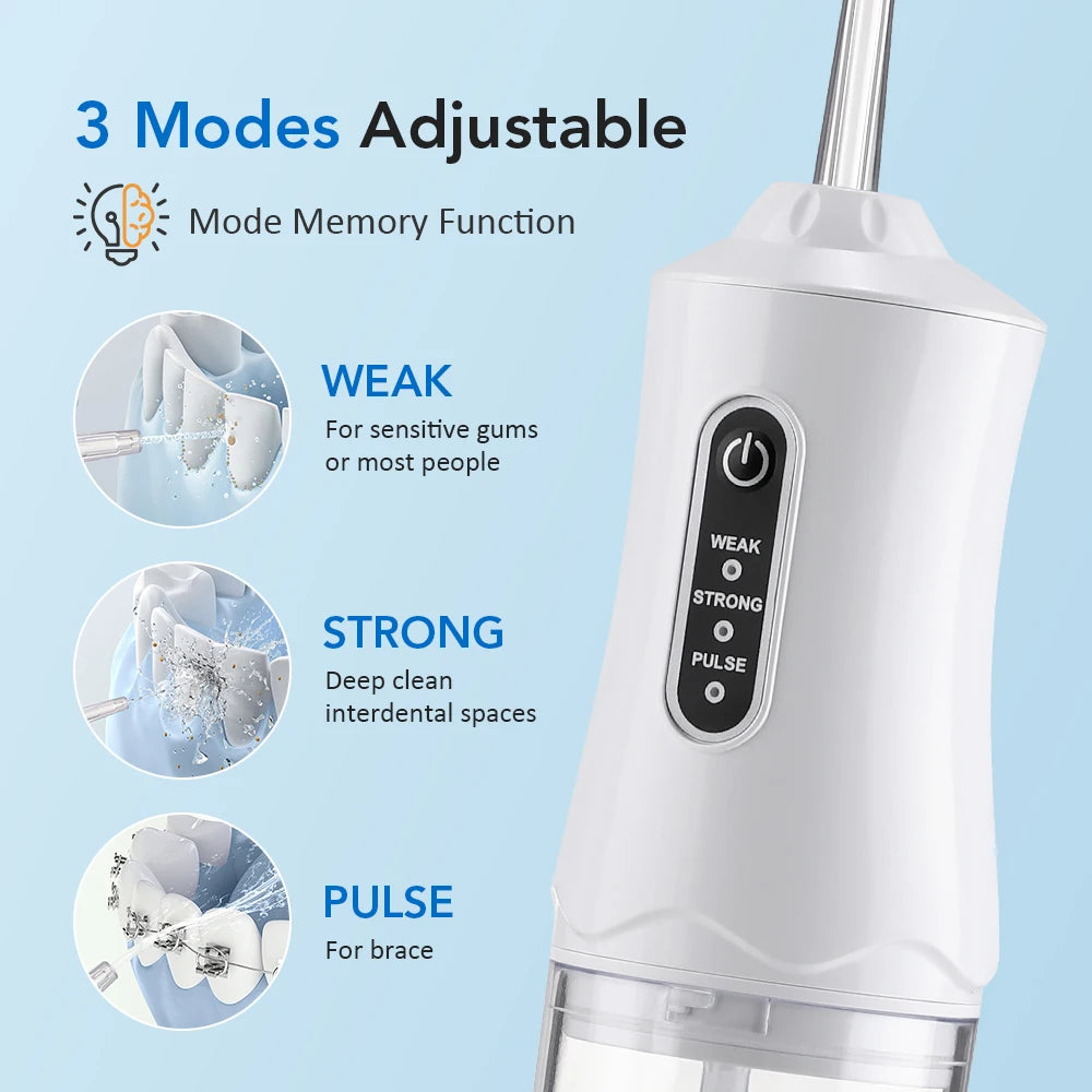 Portable Rechargeable Water Dental Flosser for Deep Teeth Cleaning