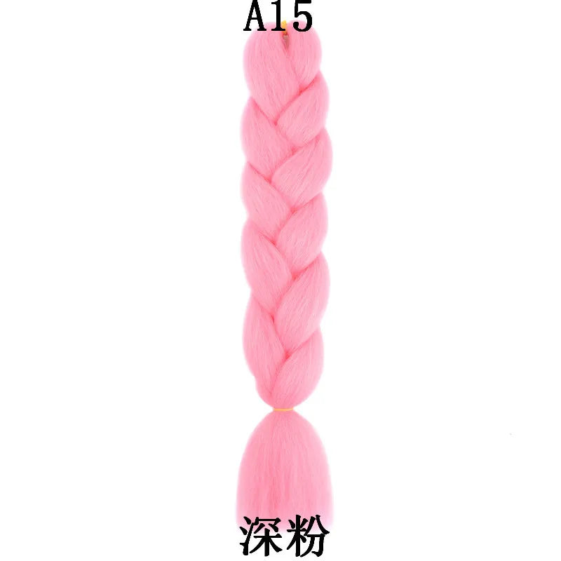 24-Inch Synthetic Jumbo Braiding Hair Extensions for Styling - 17