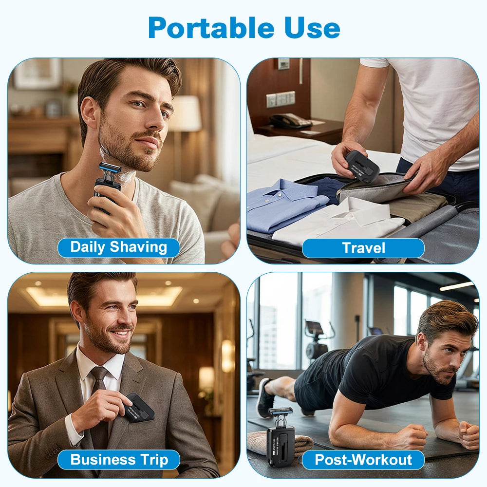 Retractable Portable Manual Shaver for Travel and Daily Grooming - 6