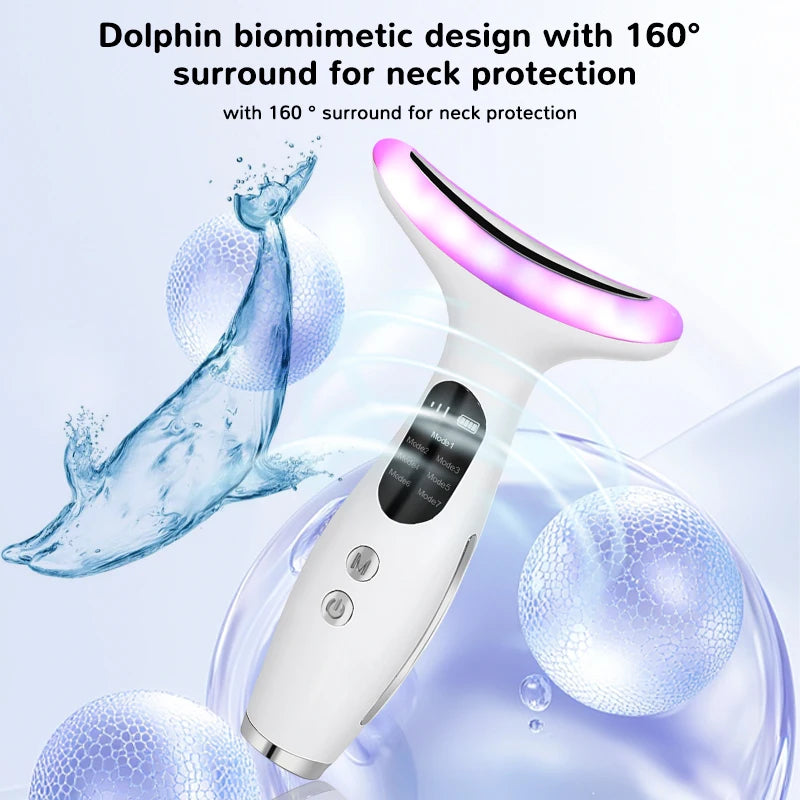 7-Color LED Neck and Face Lifting Massager for Skin Tightening - 5