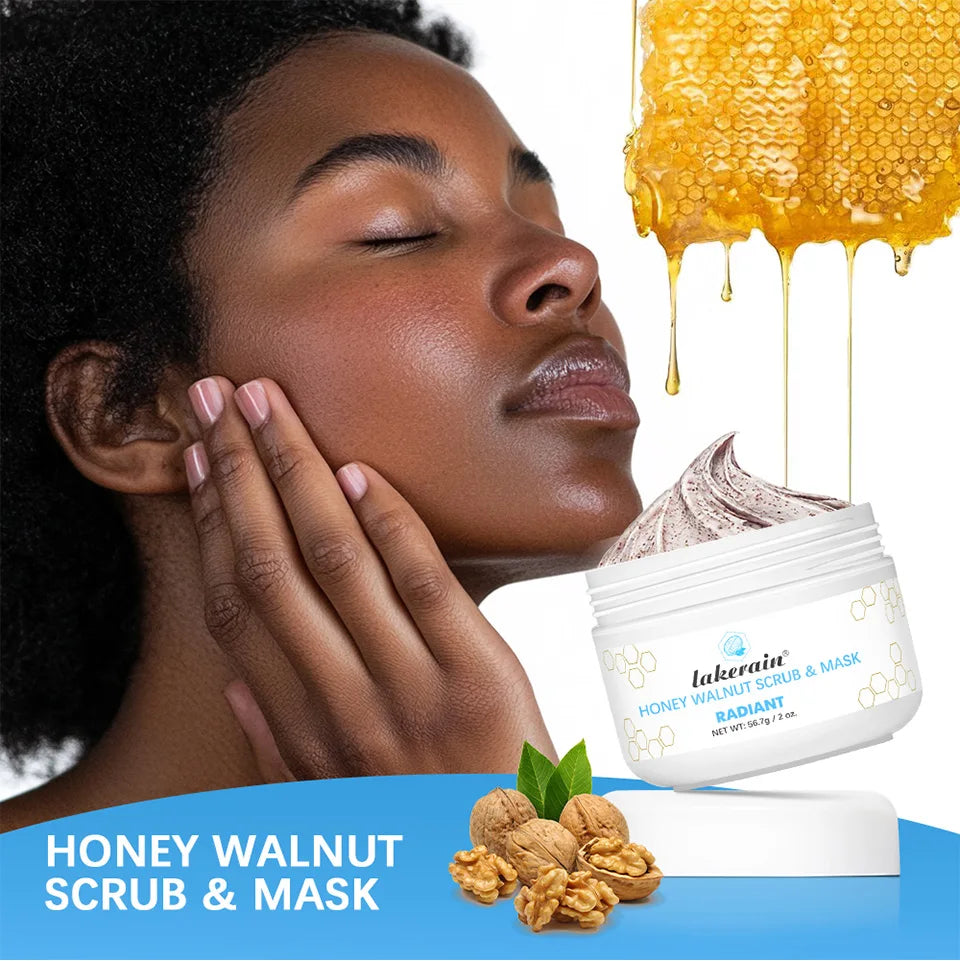 Honey Walnut Facial Exfoliating Scrub and Moisturizing Face Mask - 7