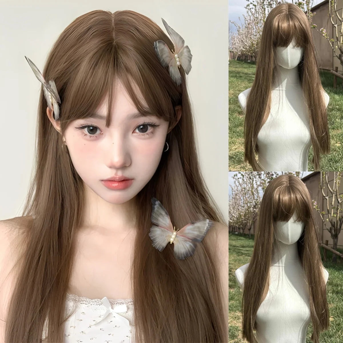 Long Straight Blue Synthetic Cosplay Wig for Halloween and Costume Parties - 16
