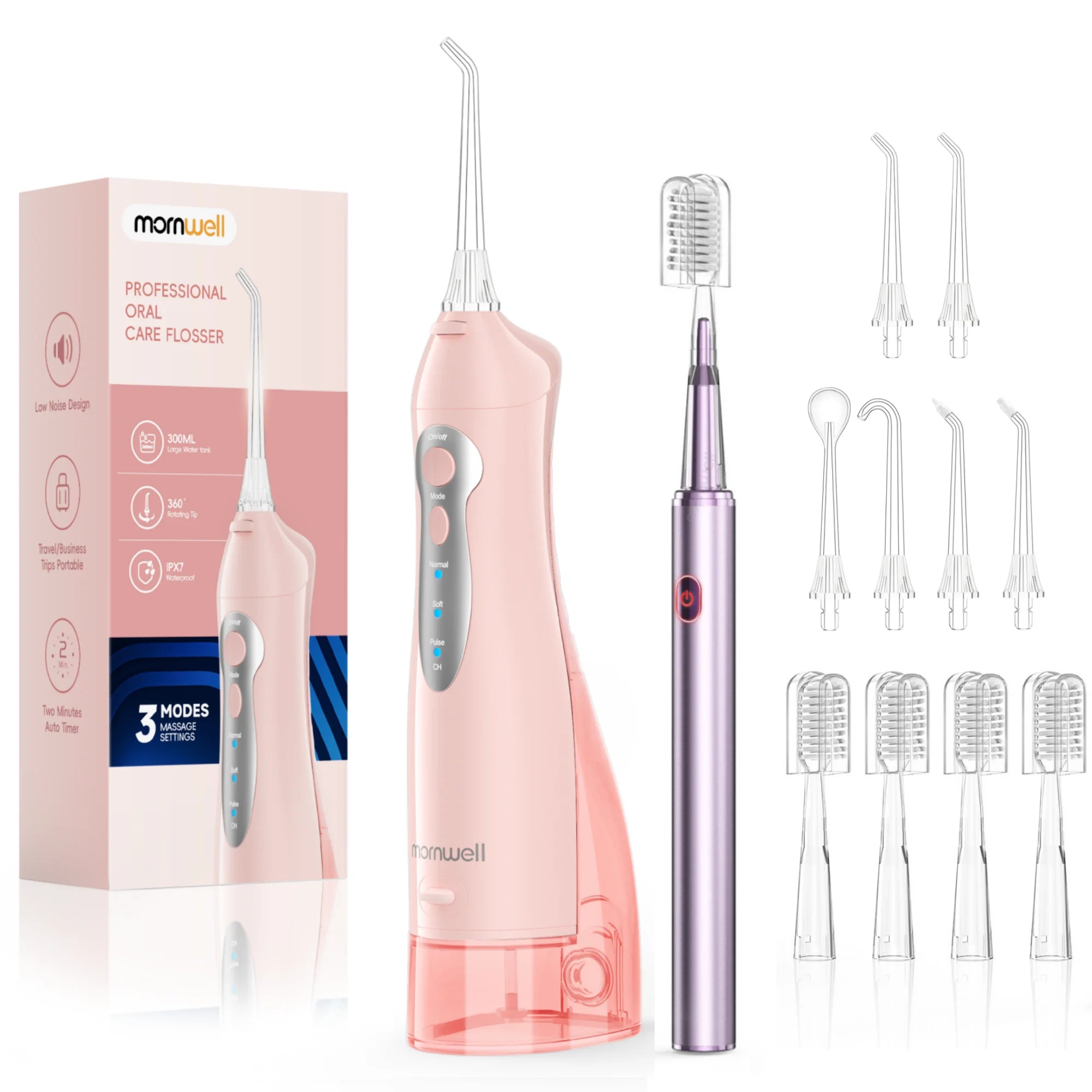 Electric Toothbrush and Water Flosser Combo Set for Deep Oral Cleaning - 27
