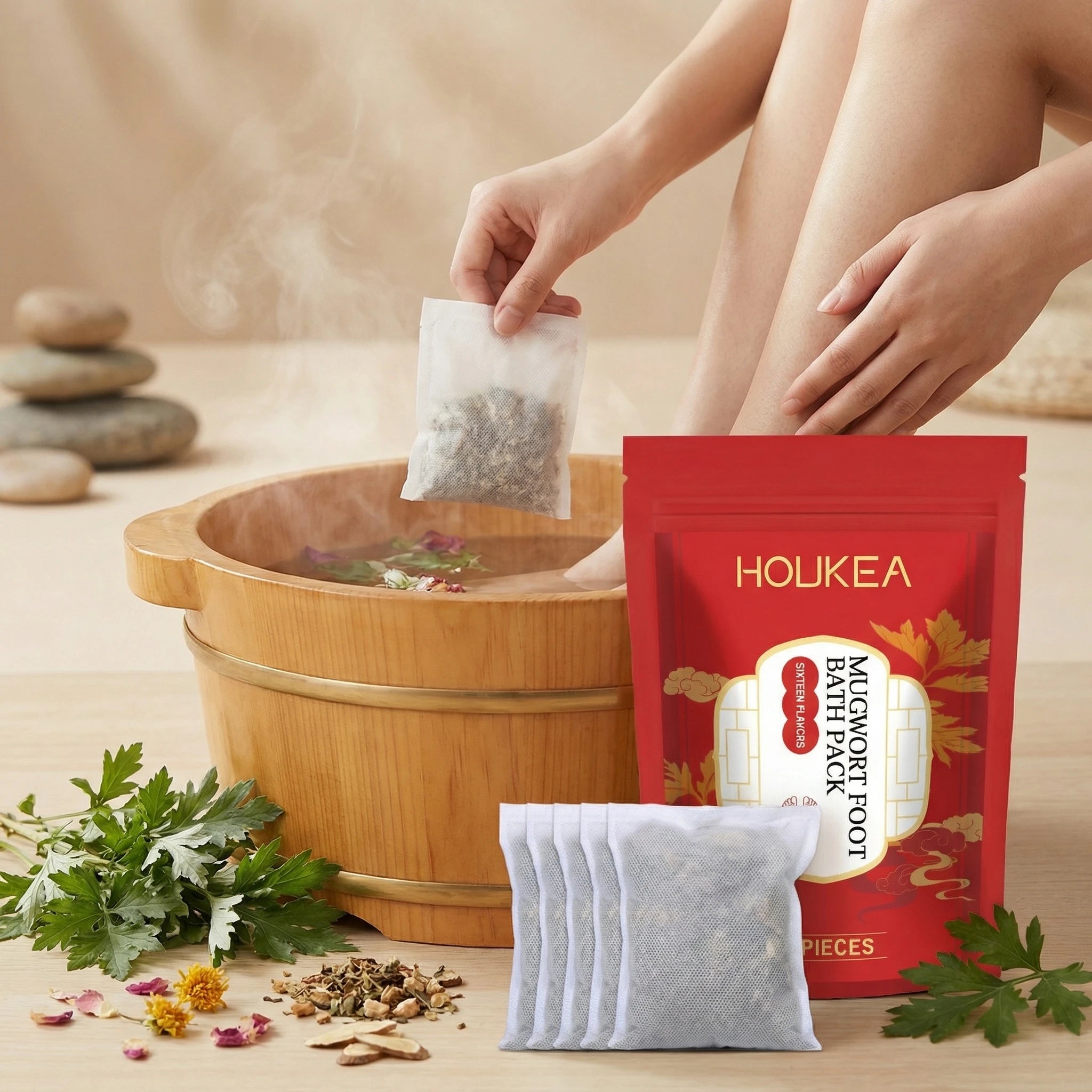Herbal Mugwort Foot Bath Soak for Relaxation and Sleep Support - 5