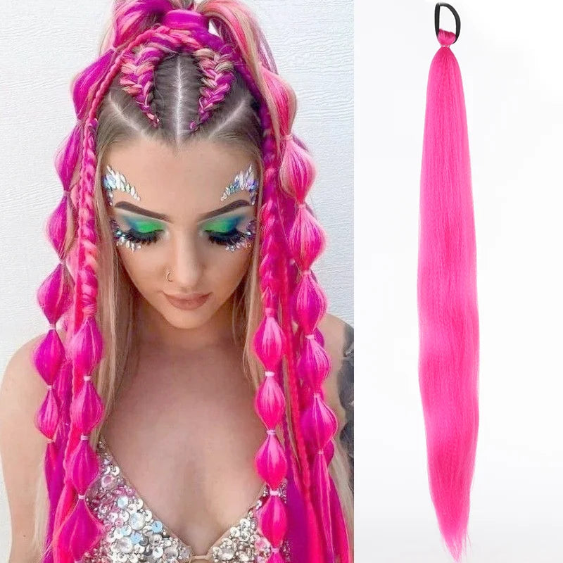 26" Long Ombre Synthetic Braiding Ponytail Extension - 26
