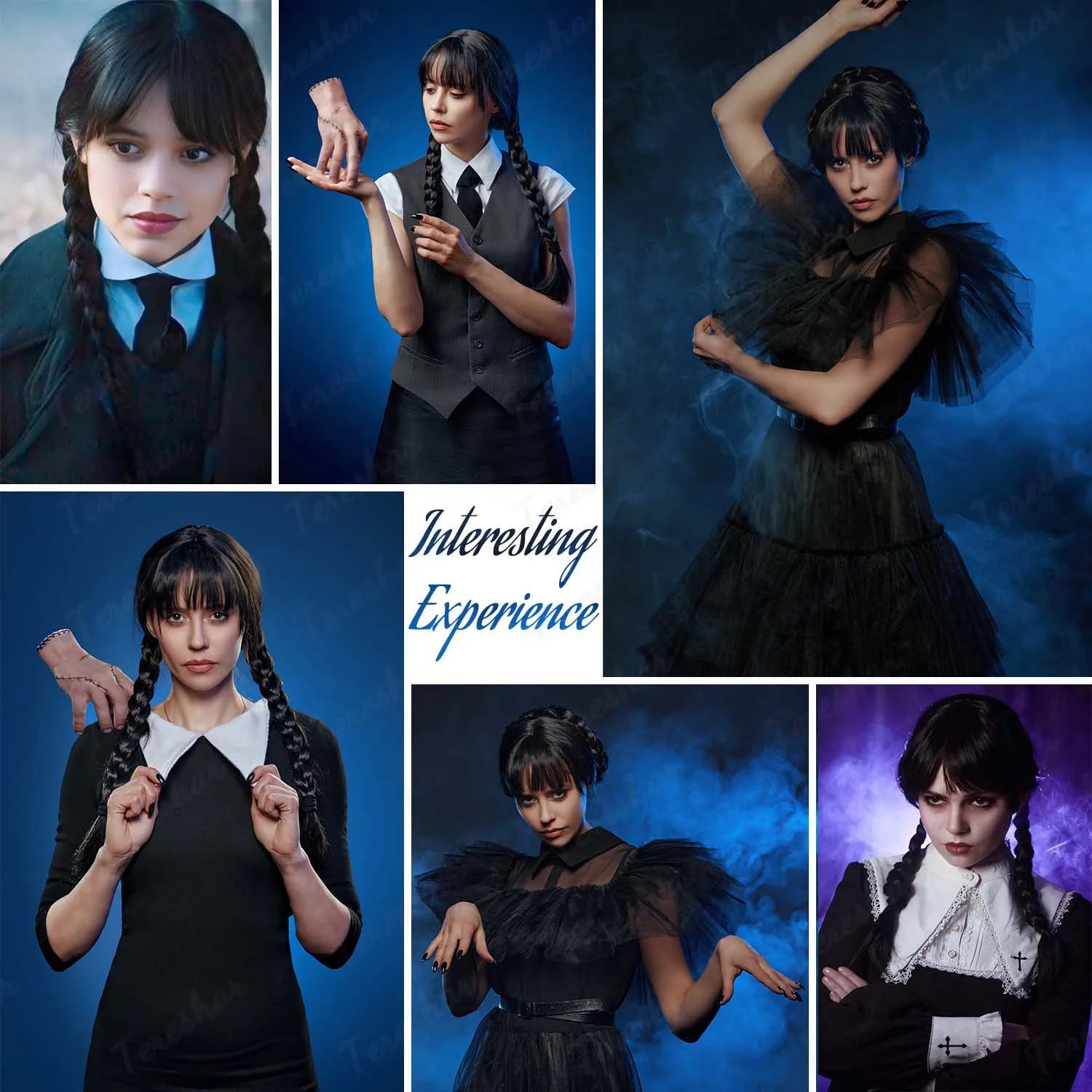 Long Braided Pigtail Wig with Bangs for Halloween and Cosplay Events - 5
