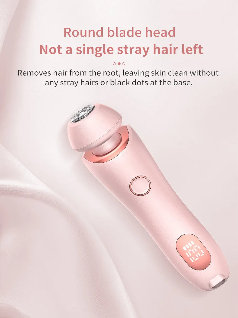 Electric Painless Hair Removal Shaver for Women's Body and Face - 9
