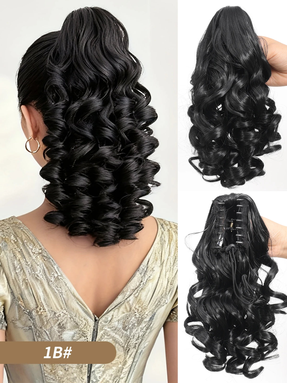 12-Inch Curly Claw Clip Ponytail Extension