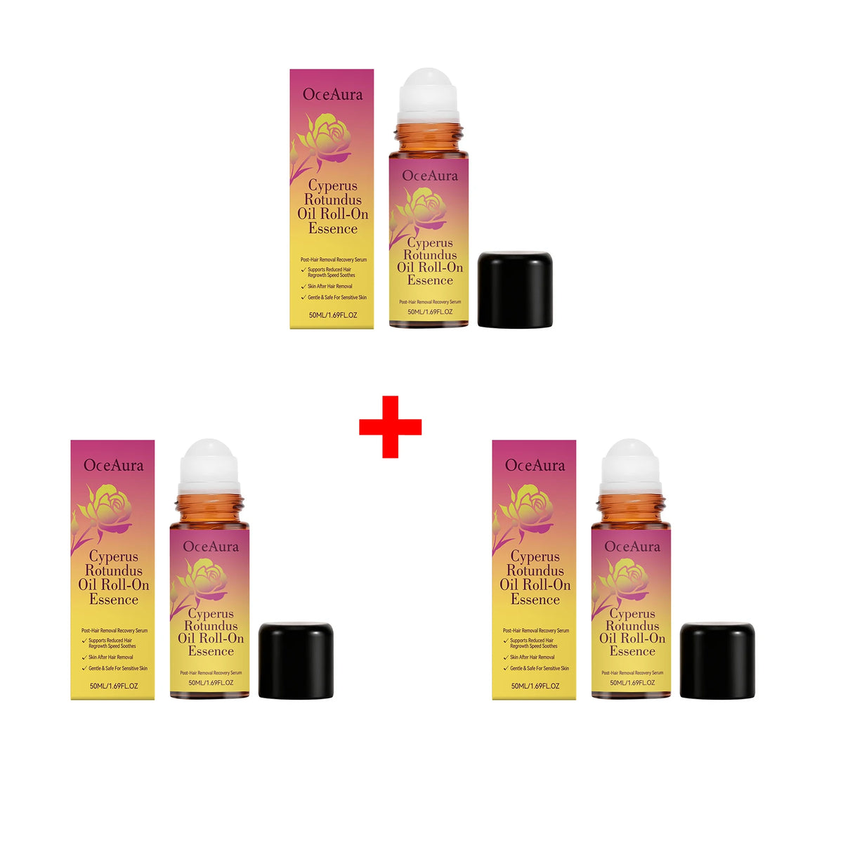 Soothing Roll-On Oil Essence for Skin Recovery After Hair Removal