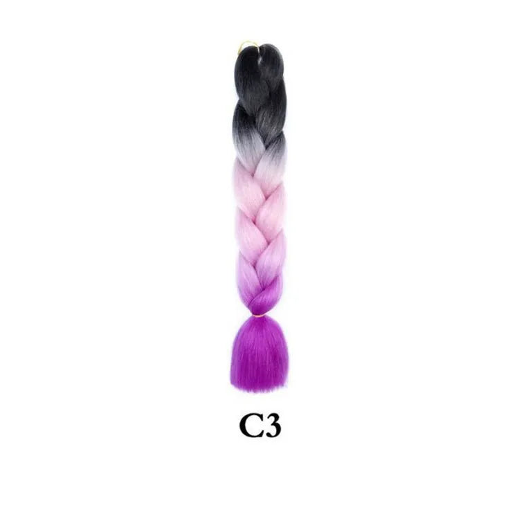 24-Inch Synthetic Jumbo Braiding Hair Extensions for Twist Crochet Braids - 18