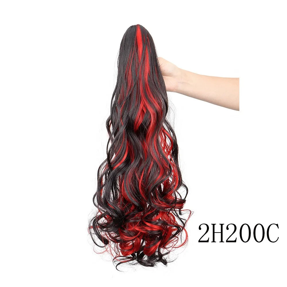18-Inch Curly Claw Clip Ponytail Hair Extension