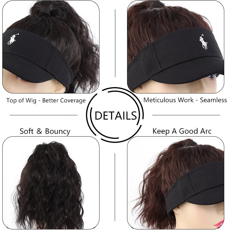 Synthetic Hair Baseball Cap Wig for Instant Styling - 3
