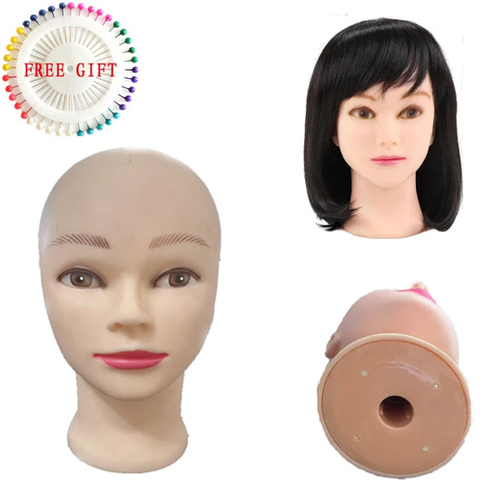 Professional Cosmetology Mannequin Head for Wig Styling and Makeup