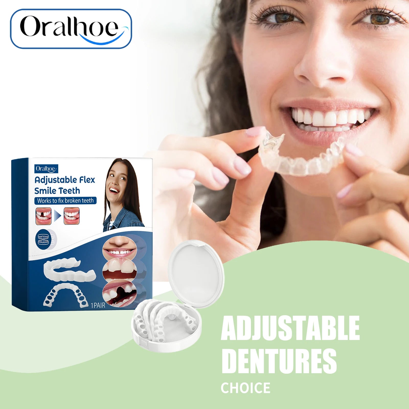 Adjustable Snap-On Silicone Dentures for Instant Smile Repair - 10