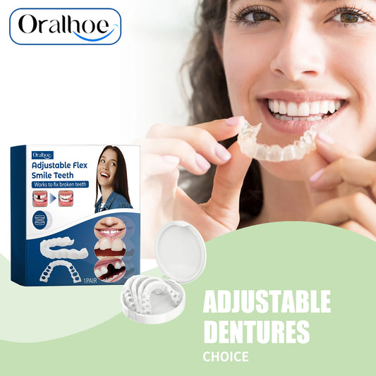Adjustable Snap-On Silicone Dentures for Instant Smile Repair