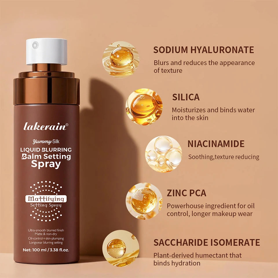 Liquid Blurring Balm Setting Spray for Long-Lasting Matte Makeup Finish