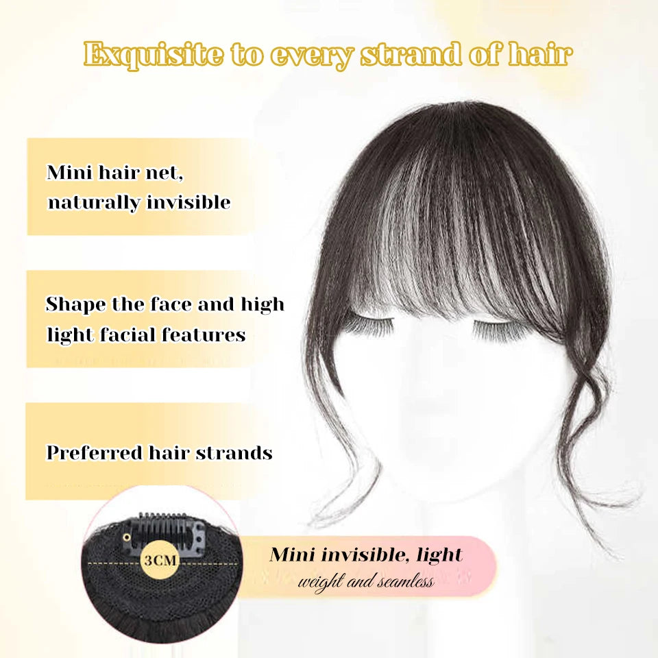 Clip In Air Bangs for Natural Hair Volumizing and Face Framing - 3