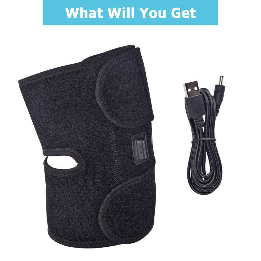 Electric Heated Knee Support Brace for Joint Pain and Muscle Relaxation - 11