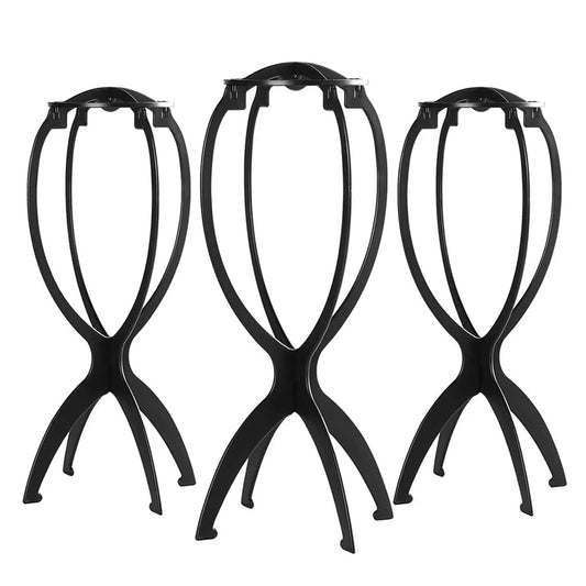 Foldable Portable Wig Stand for Easy Travel and Storage