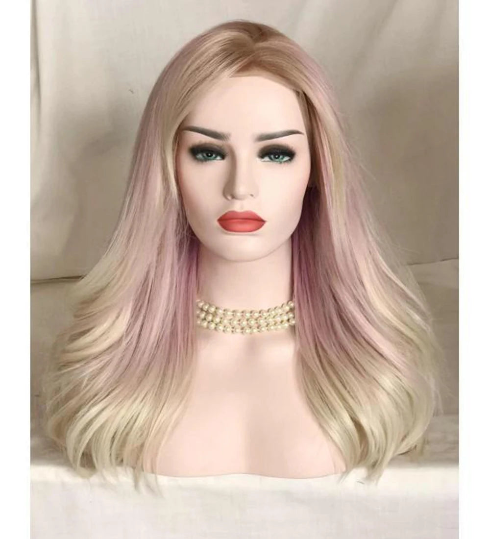 Heat Resistant Ombre Wavy Wig for Daily Wear and Cosplay - 2