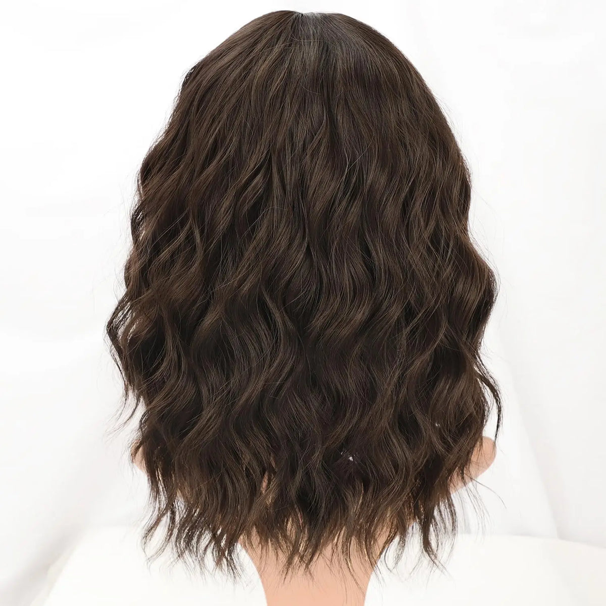 Short Wavy Bob Wig with Bangs for Daily Wear