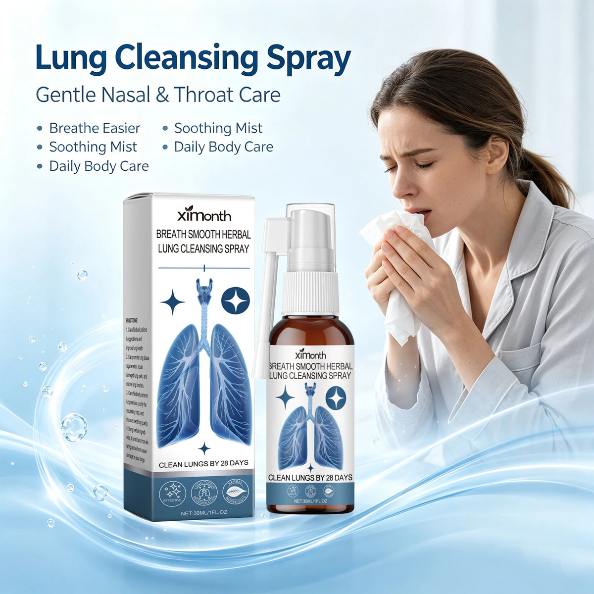 Herbal Lung Cleansing and Throat Soothing Care Spray