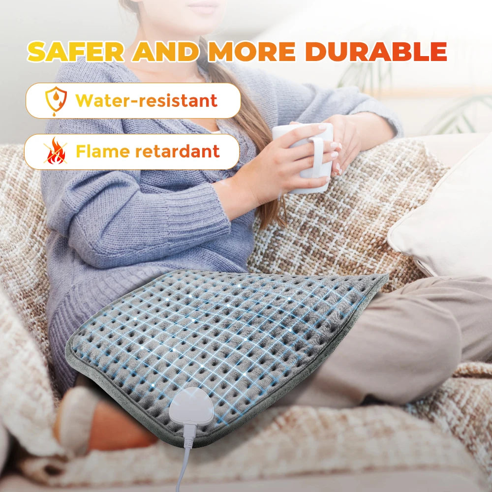 Electric Heating Pad for Pain Relief and Warmth at Home or Office