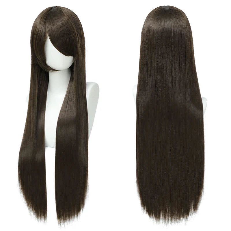 Long Straight Synthetic Cosplay Wig with Bangs - 24