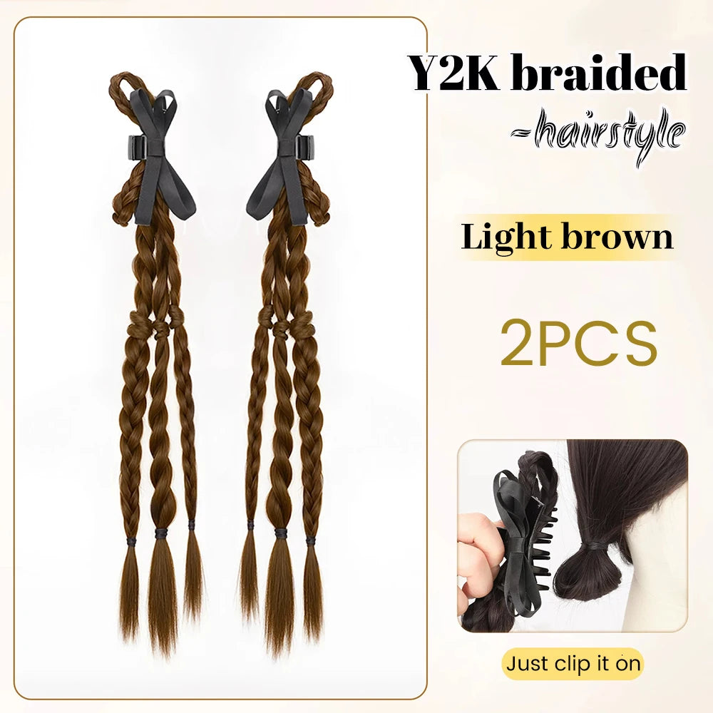 Long Claw Clip-On Braid Ponytail Hair Extension for Daily Styling