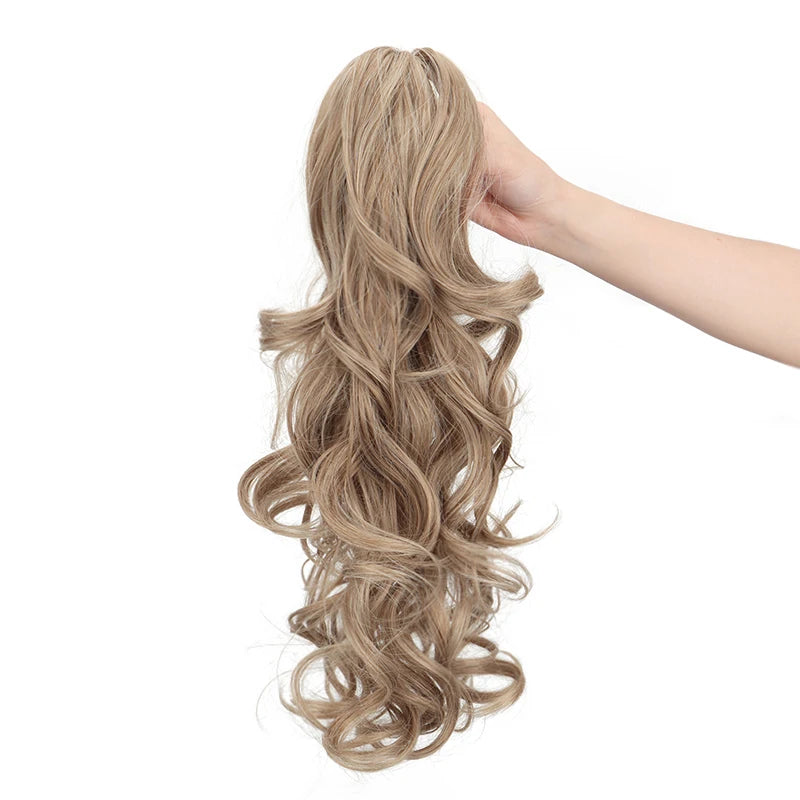 16-Inch Wavy Curly Claw Ponytail Extension for Instant Volume