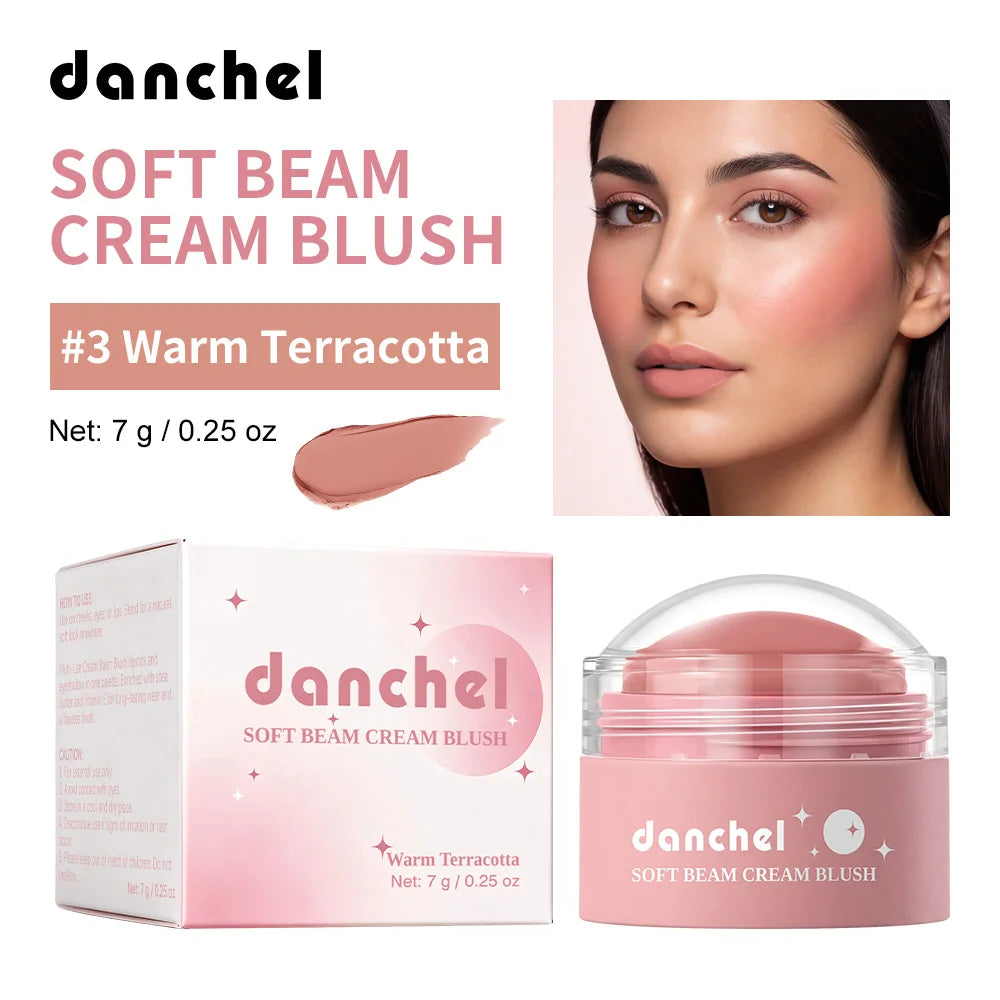Long-Lasting Soft Cream Blush for Cheeks, Lips, and Eyes - 22