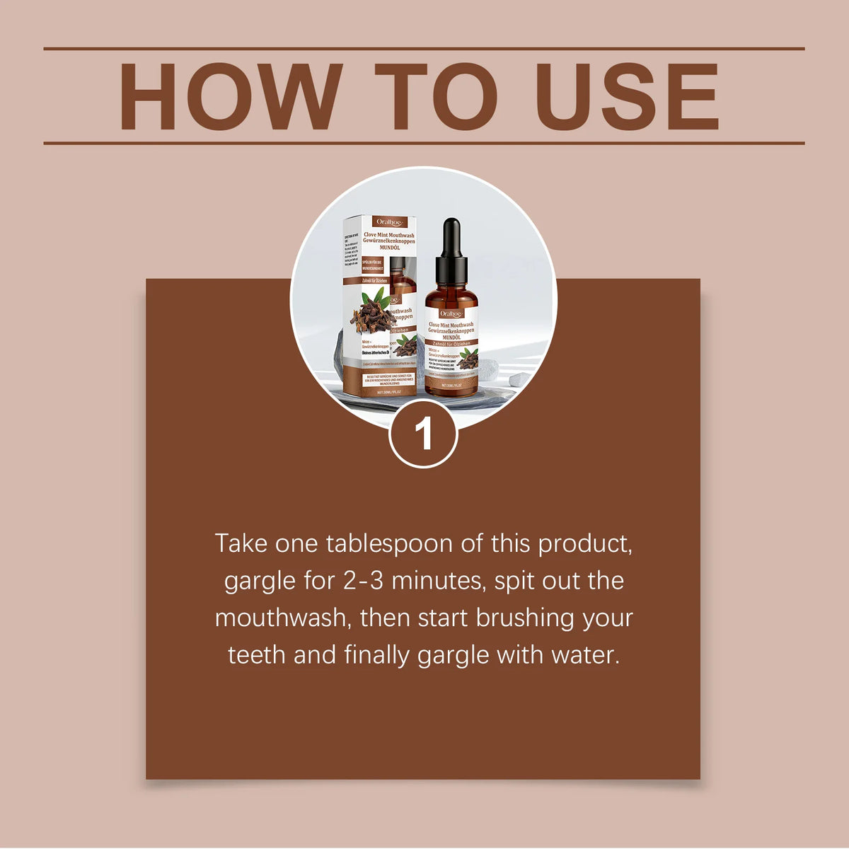 Clove Mint Mouthwash for Teeth Whitening and Fresh Breath