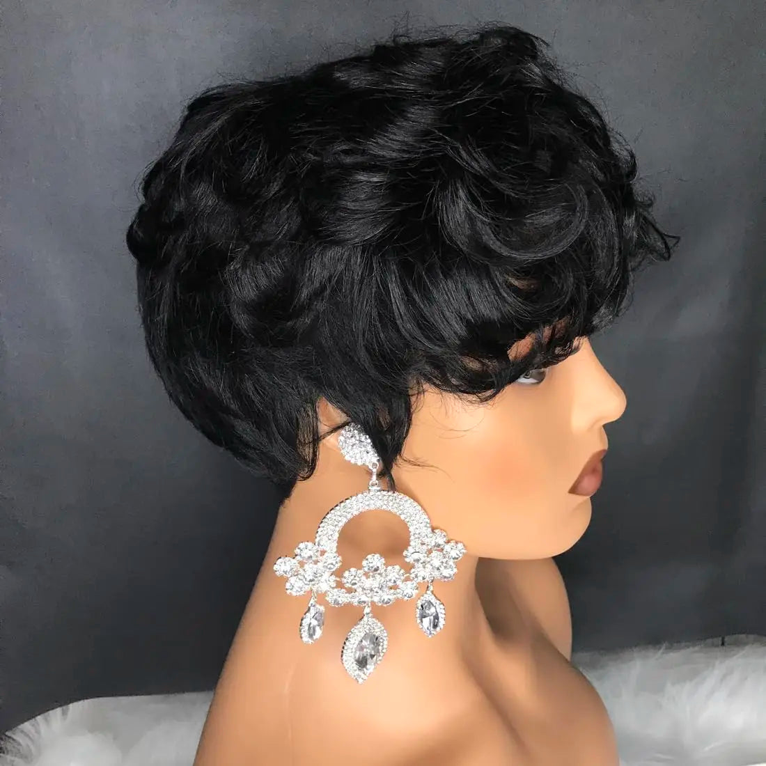 Short Curly Pixie Cut Wig for Daily Wear - 2