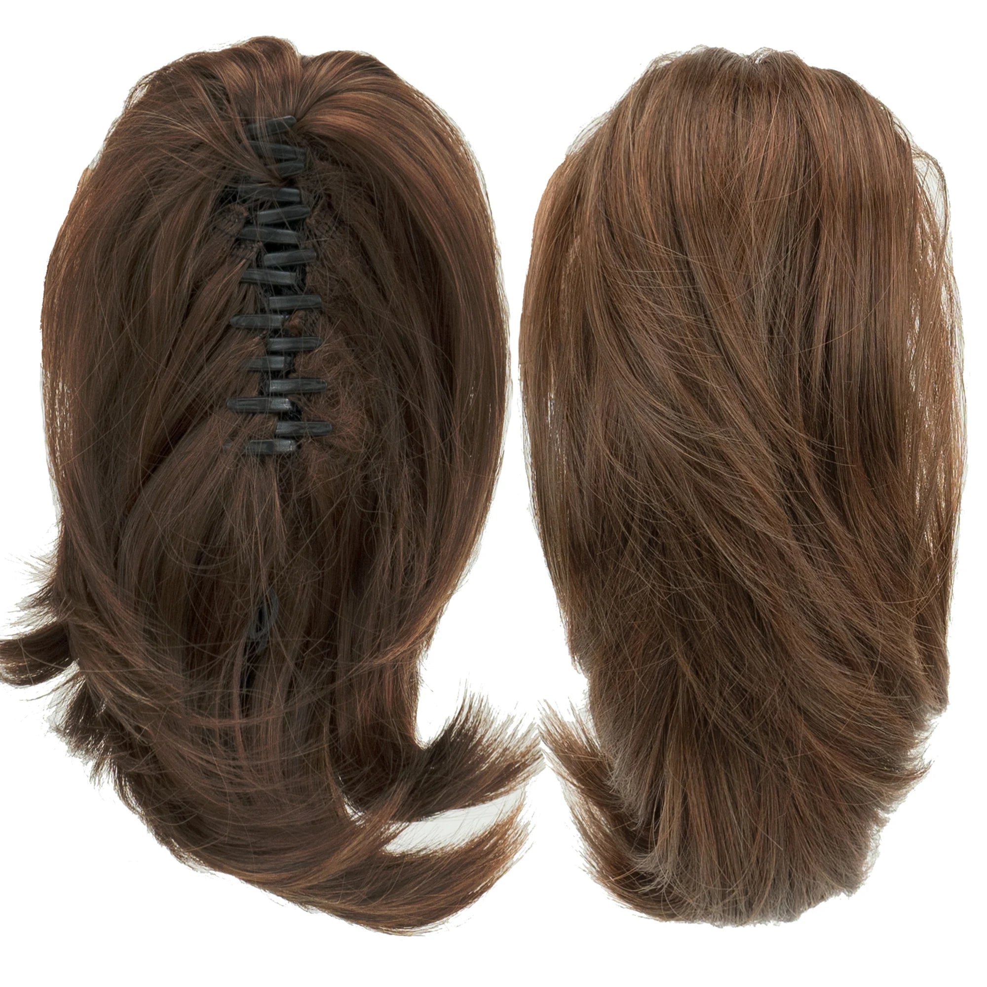 Short Straight Synthetic Claw Ponytail Hair Extension - 12