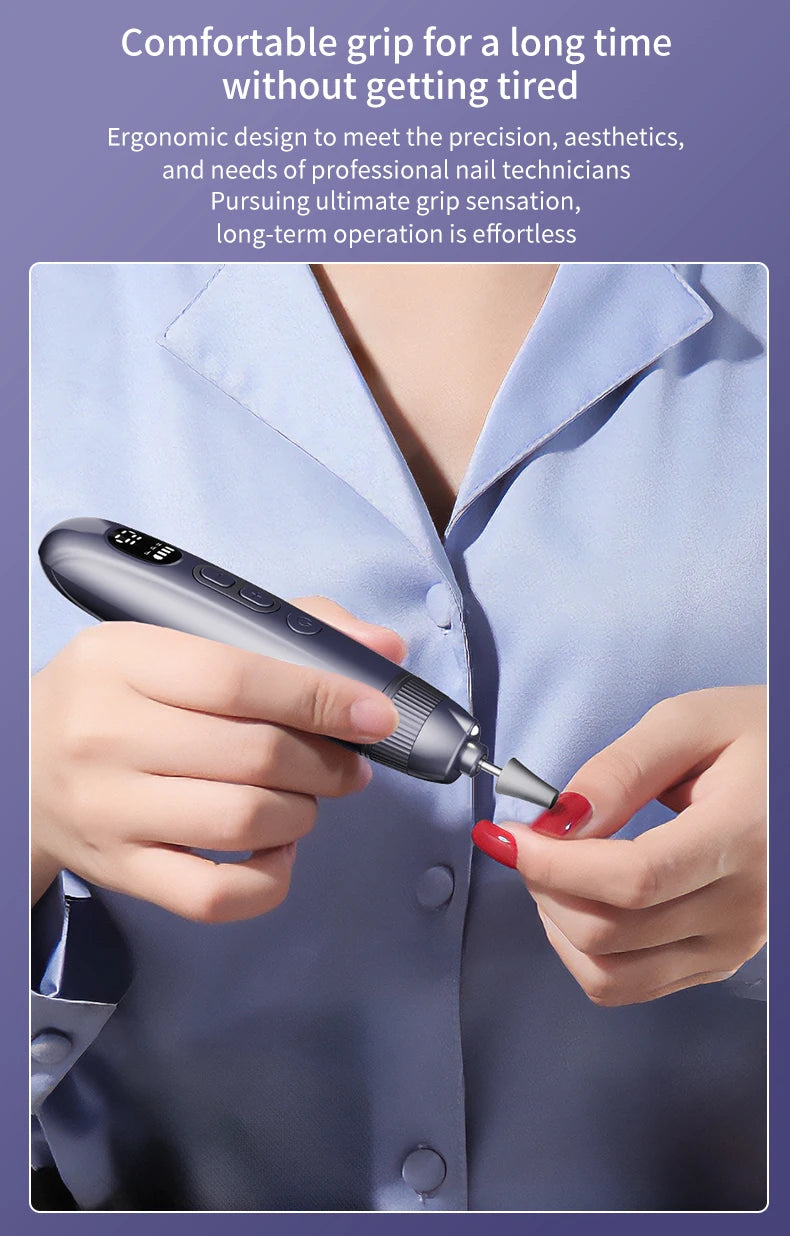 Electric Manicure and Pedicure Drill Kit for Professional Nail Care