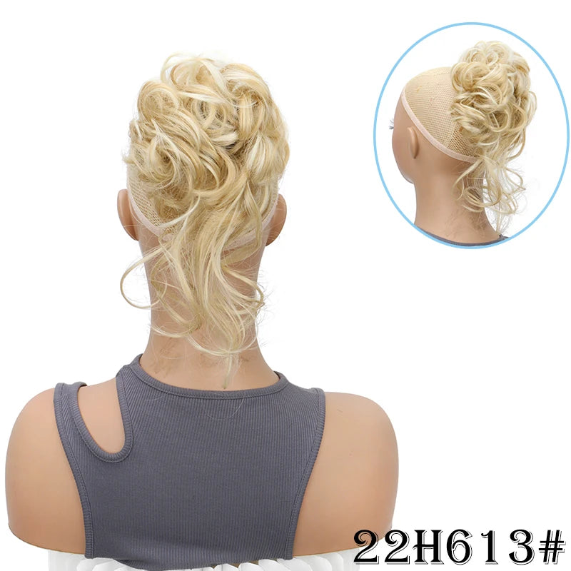 Messy Bun Hair Extension for Elegant Updo Hairstyles - 9